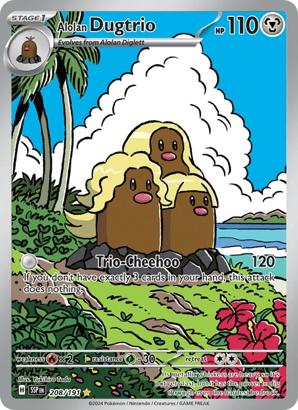 Alolan Dugtrio 208/191 Surging Sparks Pokémon Karte