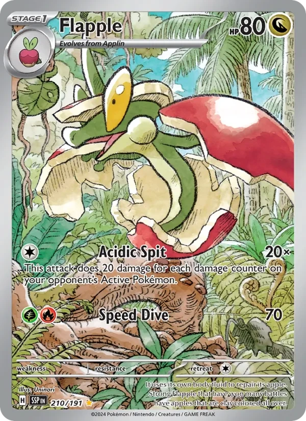 Flapple 210/191 Surging Sparks Pokémon card