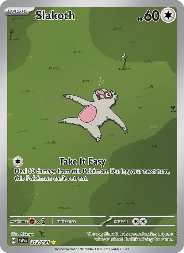 Slakoth 212/191 Surging Sparks Pokémon Karte