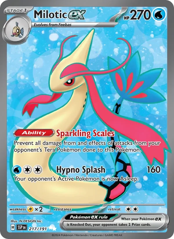 Milotic ex 217/191 Surging Sparks Pokémon card