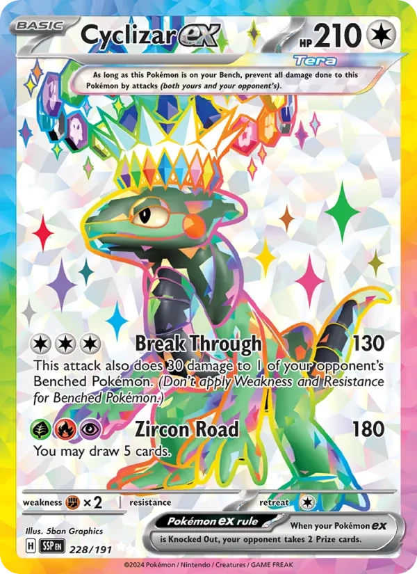 Cyclizar ex 228/191 Surging Sparks Pokémon card