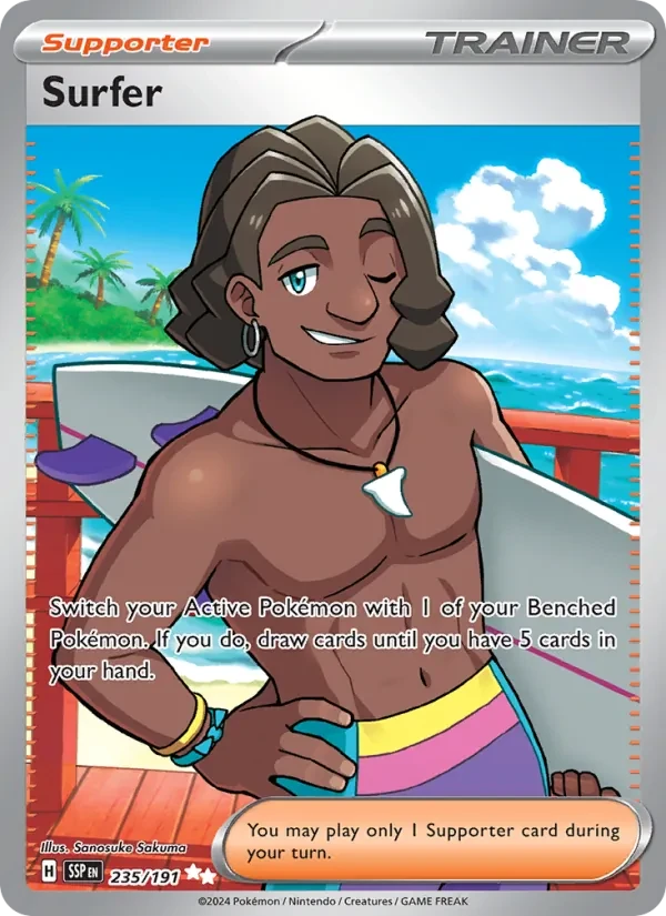Surfer 235/191 Surging Sparks Pokémon card