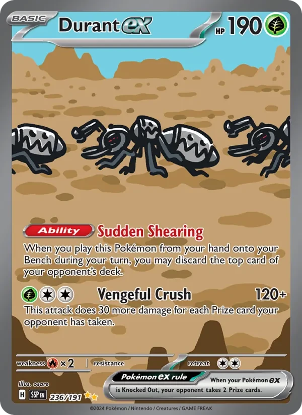Durant ex 236/191 Surging Sparks Pokémon Karte