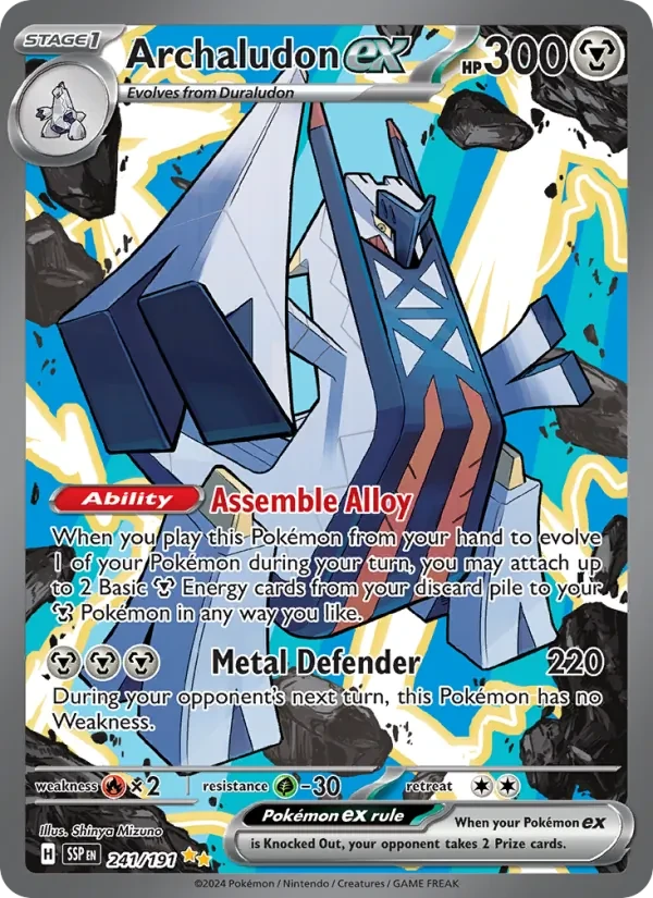 Archaludon ex 241/191 Surging Sparks Pokémon card