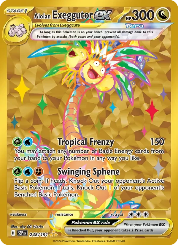 Alolan Exeggutor ex 248/191 Surging Sparks Pokémon card
