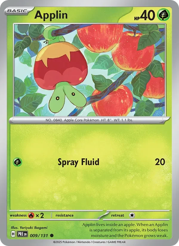 Carte Pokémon Applin 009/131 Prismatic Evolutions