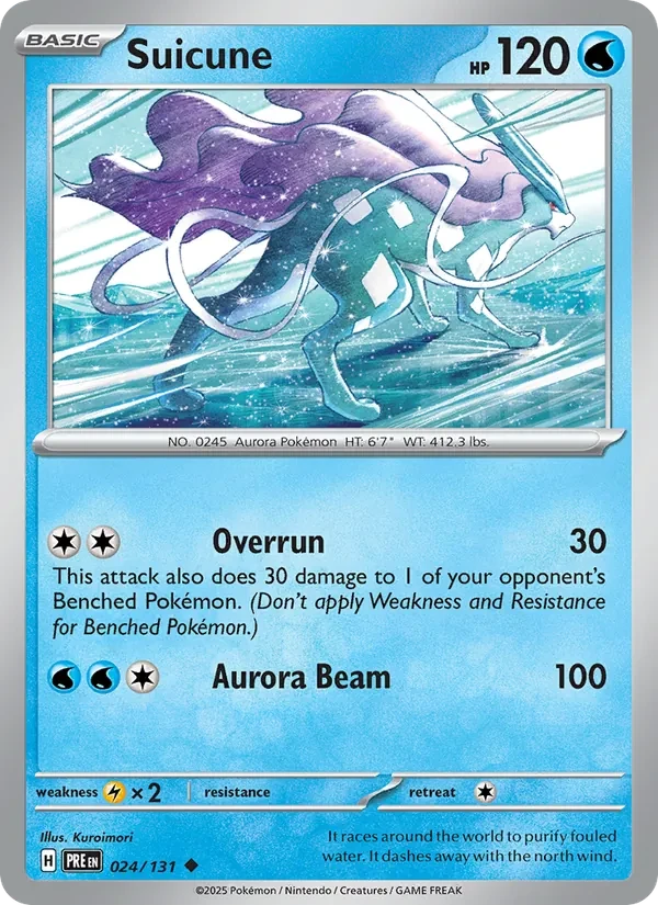 Suicune 024/131 Prismatic Evolutions Pokémon card