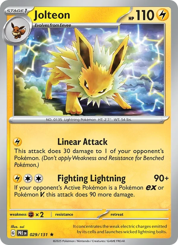 Jolteon 029/131 Prismatic Evolutions Pokémon card