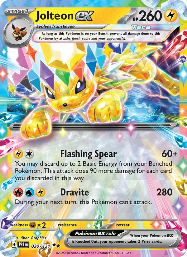 Jolteon ex 030/131 Prismatic Evolutions Pokémon card