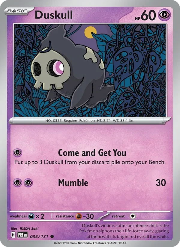Carta Pokémon Duskull 035/131 Prismatic Evolutions