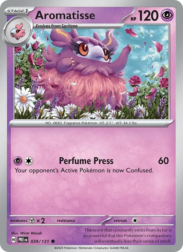Aromatisse 039/131 Prismatic Evolutions Pokémon card
