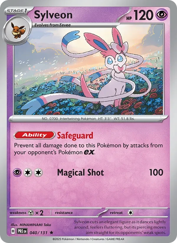 Sylveon 040/131 Prismatic Evolutions Pokémon card