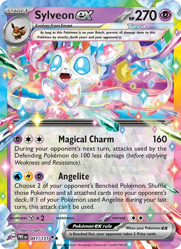 Sylveon ex 041/131 Prismatic Evolutions Pokémon card