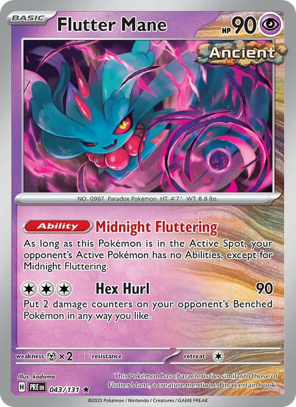 Flutter Mane 043/131 Prismatic Evolutions Pokémon card