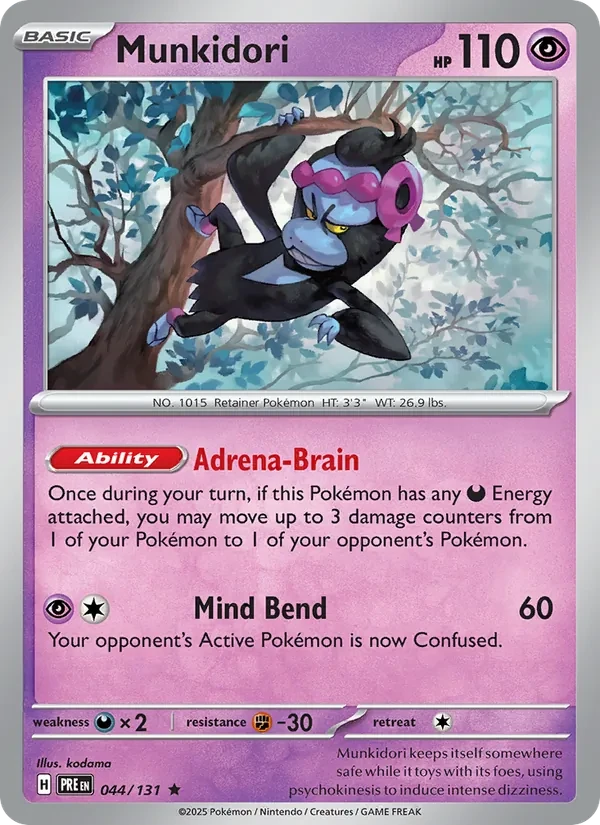 Munkidori 044/131 Prismatic Evolutions Pokémon card