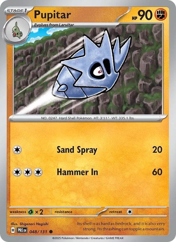 Carta Pokémon Pupitar 048/131 Prismatic Evolutions