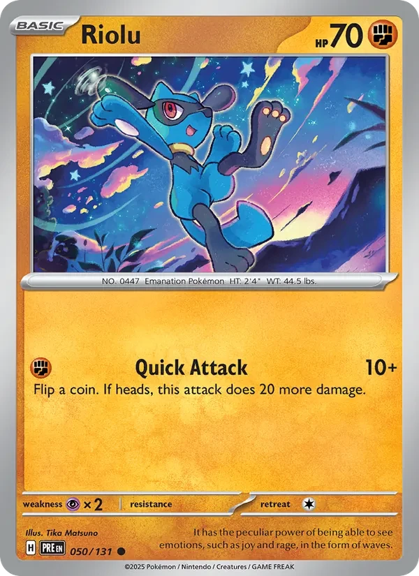 Riolu 050/131 Prismatic Evolutions Pokémon card