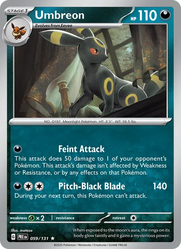 Umbreon 059/131 Prismatic Evolutions Pokémon card