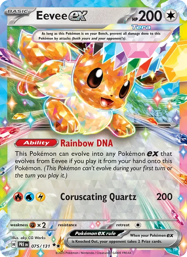 Eevee ex 075/131 Prismatic Evolutions Pokémon card