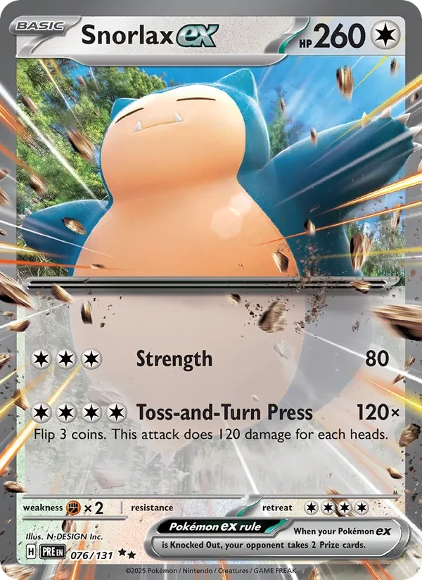 Snorlax ex 076/131 Prismatic Evolutions Pokémon card
