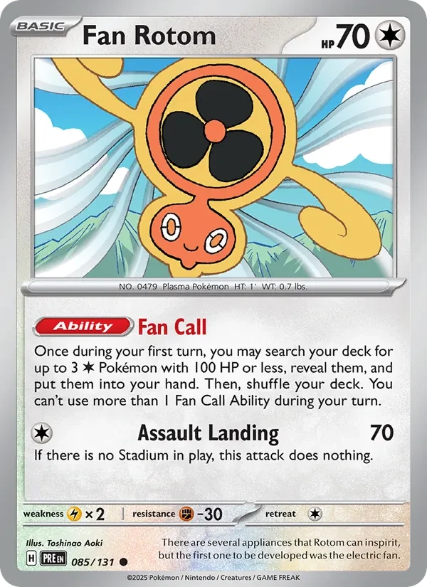 Fan Rotom 085/131 Prismatic Evolutions Pokémon card