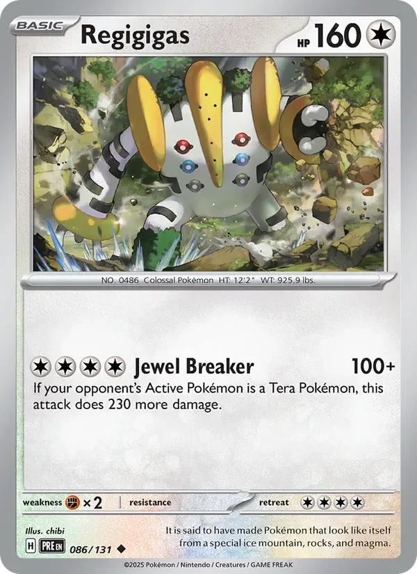 Regigigas 086/131 Prismatic Evolutions Pokémon card