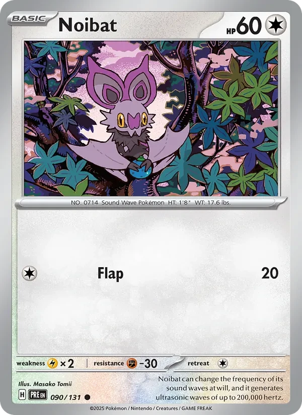 Noibat 090/131 Prismatic Evolutions Pokémon card