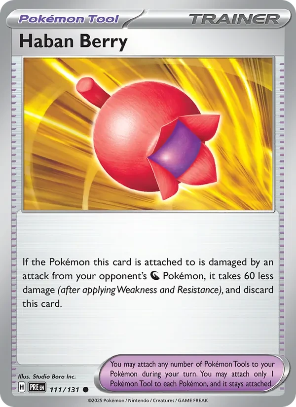 Haban Berry 111/131 Prismatic Evolutions Pokémon card