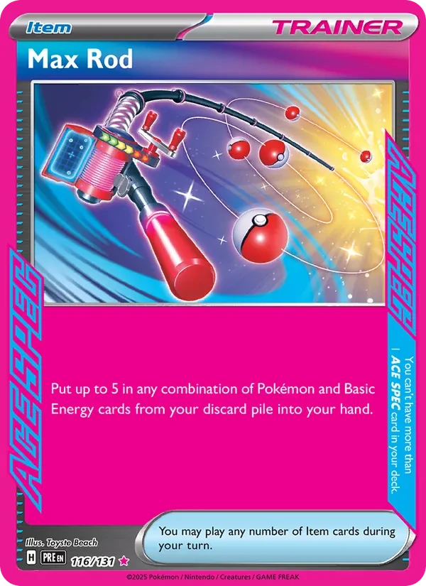 Carta Pokémon Max Rod 116/131 Prismatic Evolutions