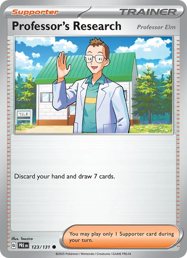 Professor's Research 123/131 Prismatic Evolutions Pokémon card