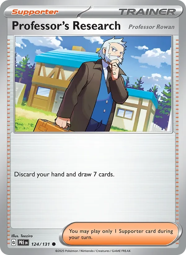 Professor's Research 124/131 Prismatic Evolutions Pokémon card