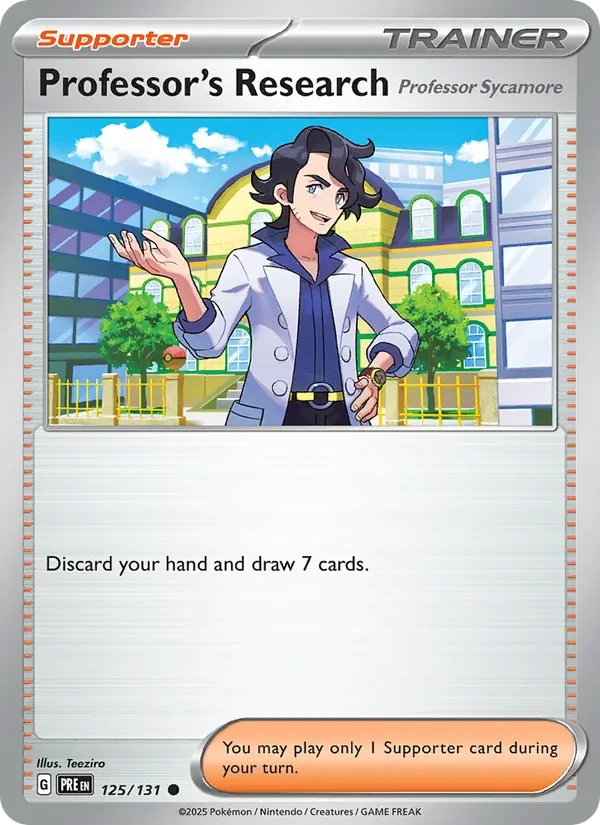 Professor's Research 125/131 Prismatic Evolutions Pokémon card