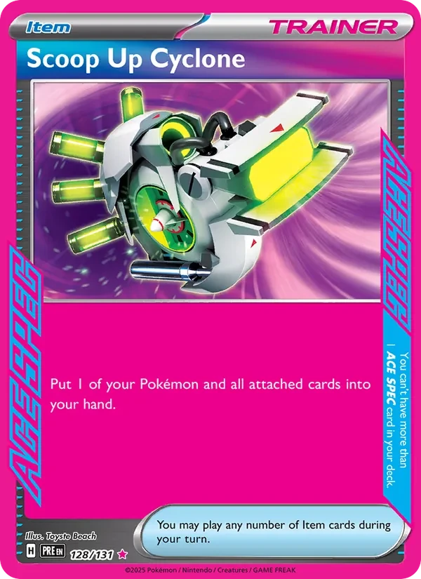 Scoop Up Cyclone 128/131 Prismatic Evolutions Pokémon card
