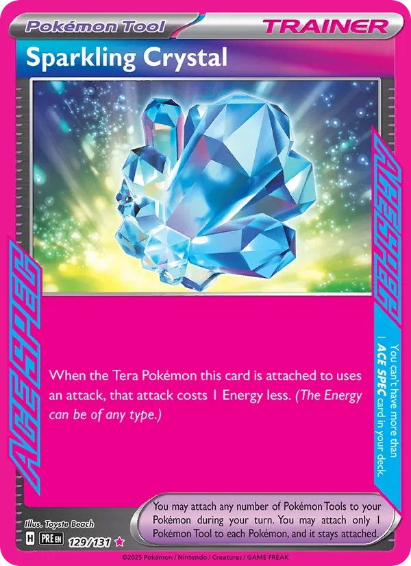 Sparkling Crystal 129/131 Prismatic Evolutions Pokémon card