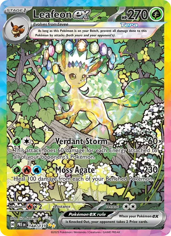 Leafeon ex 144/131 Prismatic Evolutions Pokémon card