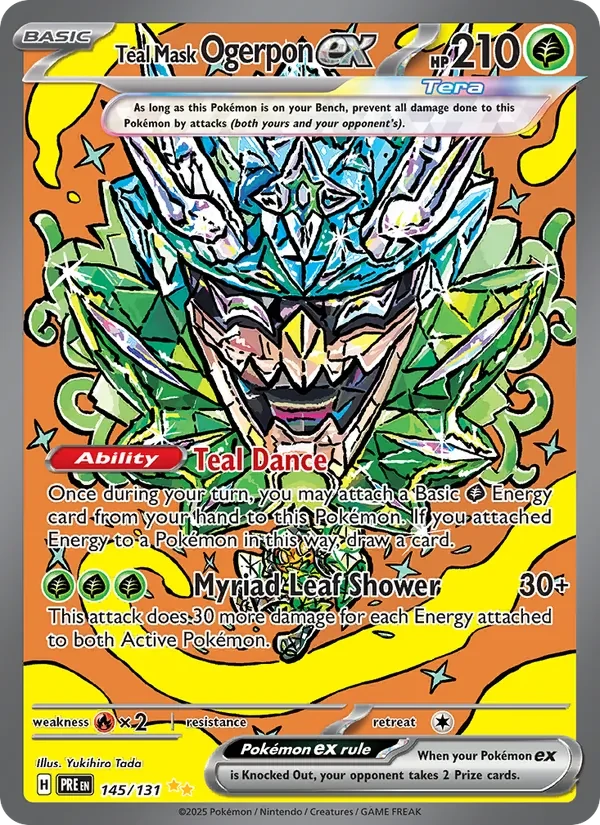 Teal Mask Ogerpon ex 145/131 Prismatic Evolutions Pokémon card