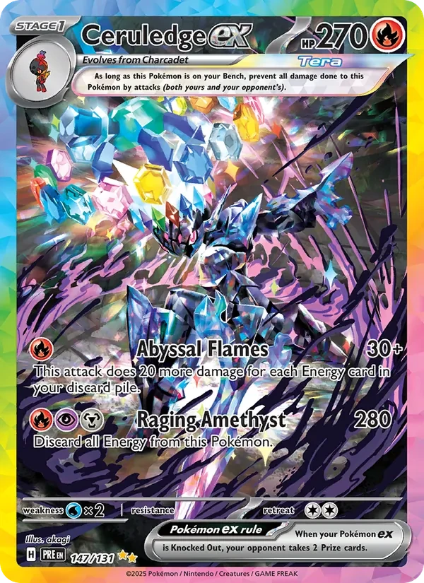 Ceruledge ex 147/131 Prismatic Evolutions Pokémon card