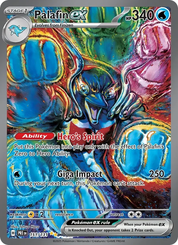 Palafin ex 151/131 Prismatic Evolutions Pokémon Karte
