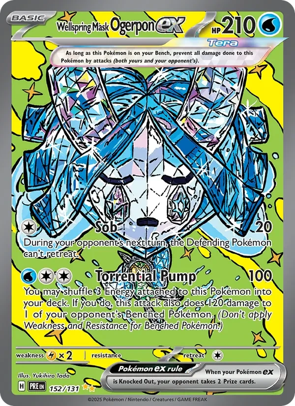 Wellspring Mask Ogerpon ex 152/131 Prismatic Evolutions Pokémon card