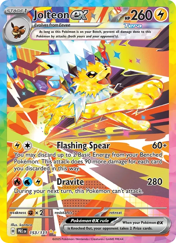 Jolteon ex 153/131 Prismatic Evolutions Pokémon card