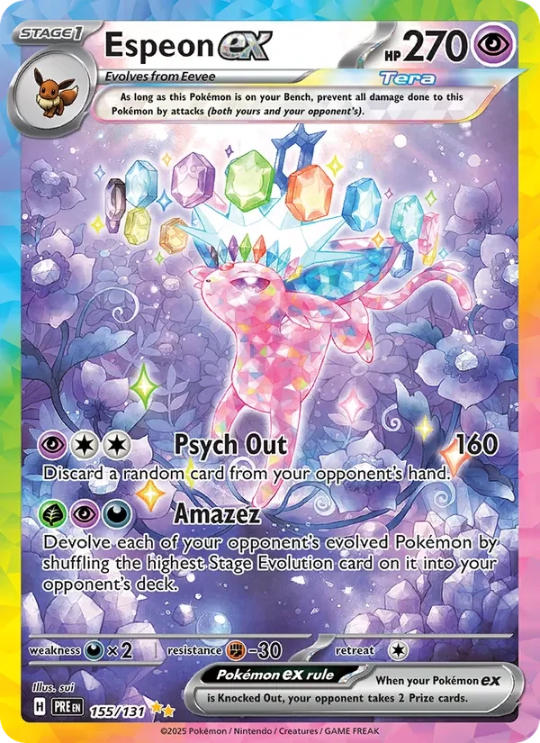 Espeon ex 155/131 Prismatic Evolutions Pokémon card