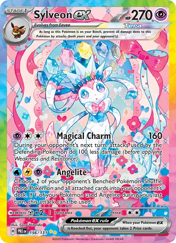 Sylveon ex 156/131 Prismatic Evolutions Pokémon card