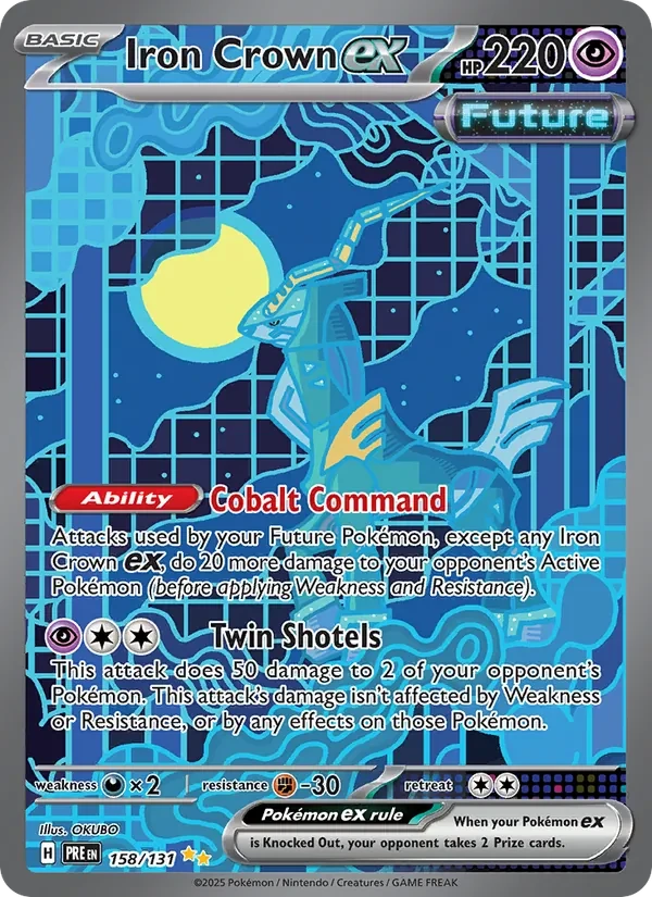 Iron Crown ex 158/131 Prismatic Evolutions Pokémon card