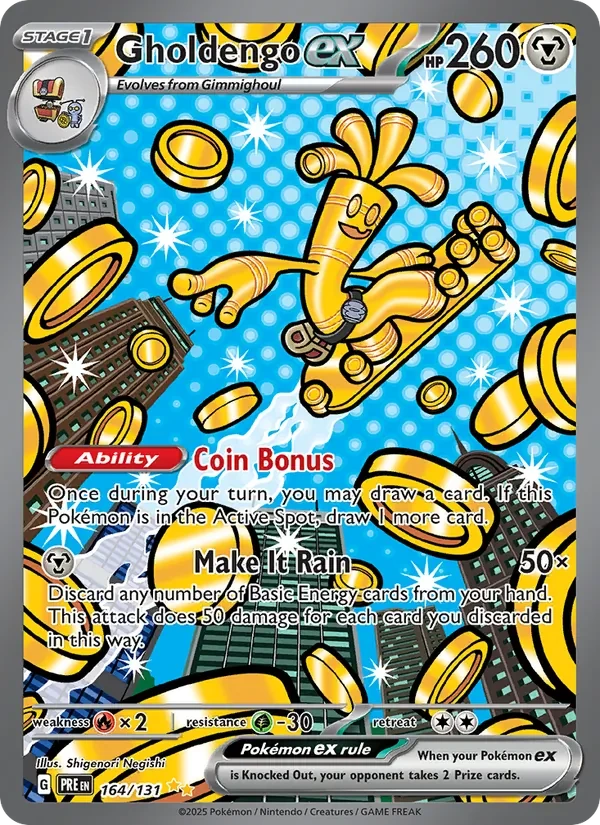Gholdengo ex 164/131 Prismatic Evolutions Pokémon card