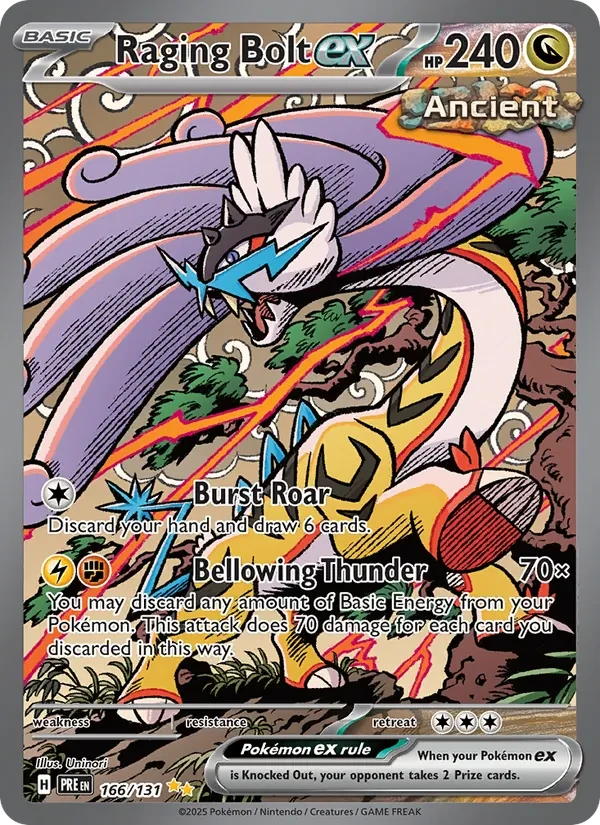 Raging Bolt ex 166/131 Prismatic Evolutions Pokémon card