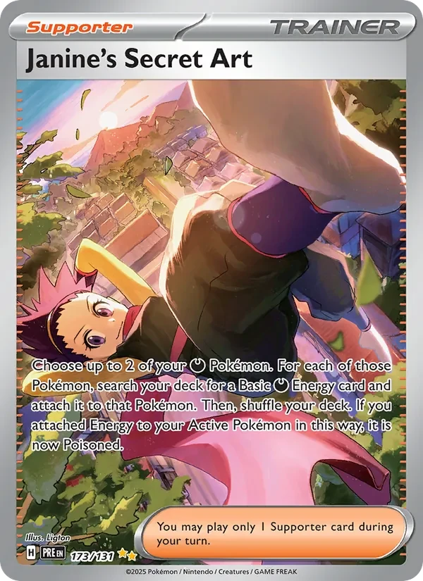 Janine's Secret Art 173/131 Prismatic Evolutions Pokémon Karte