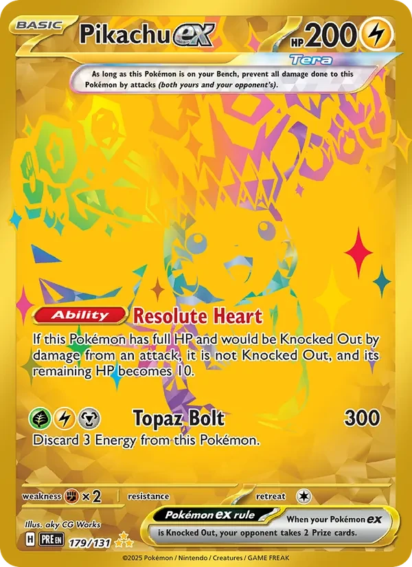 Pikachu ex 179/131 Prismatic Evolutions Pokémon card