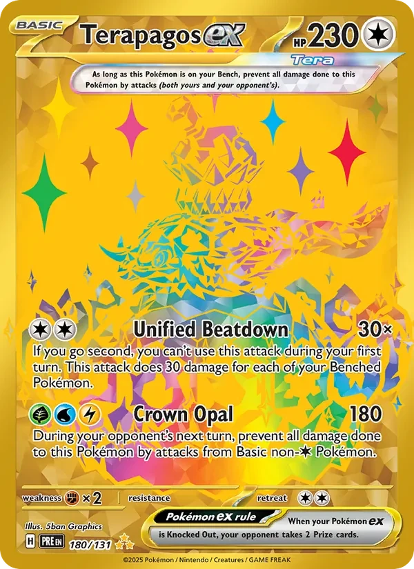 Terapagos ex 180/131 Prismatic Evolutions Pokémon card