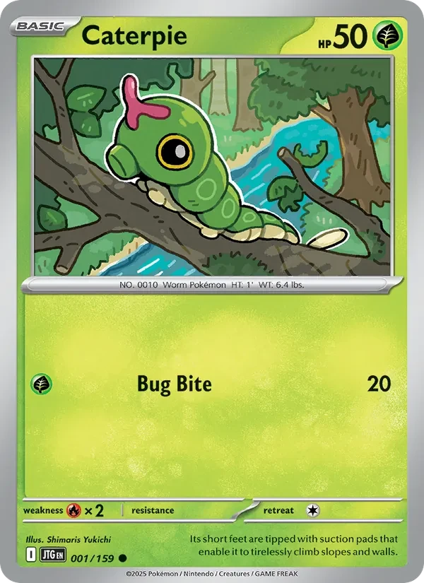 Caterpie 001/159 Journey Together Pokémon card