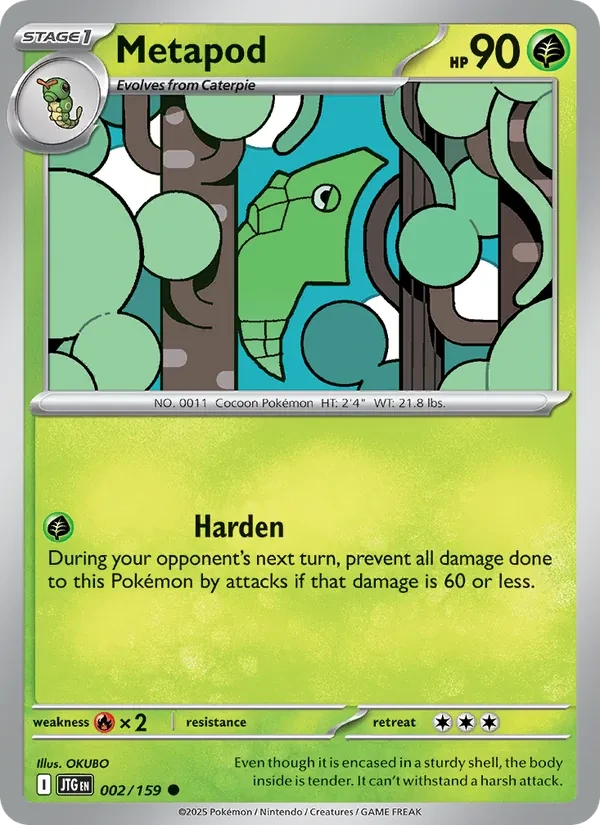 Metapod 002/159 Journey Together Pokémon card
